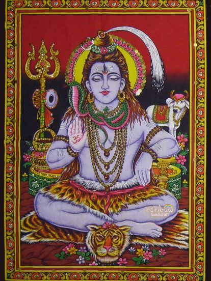 red shiva wall tapestry