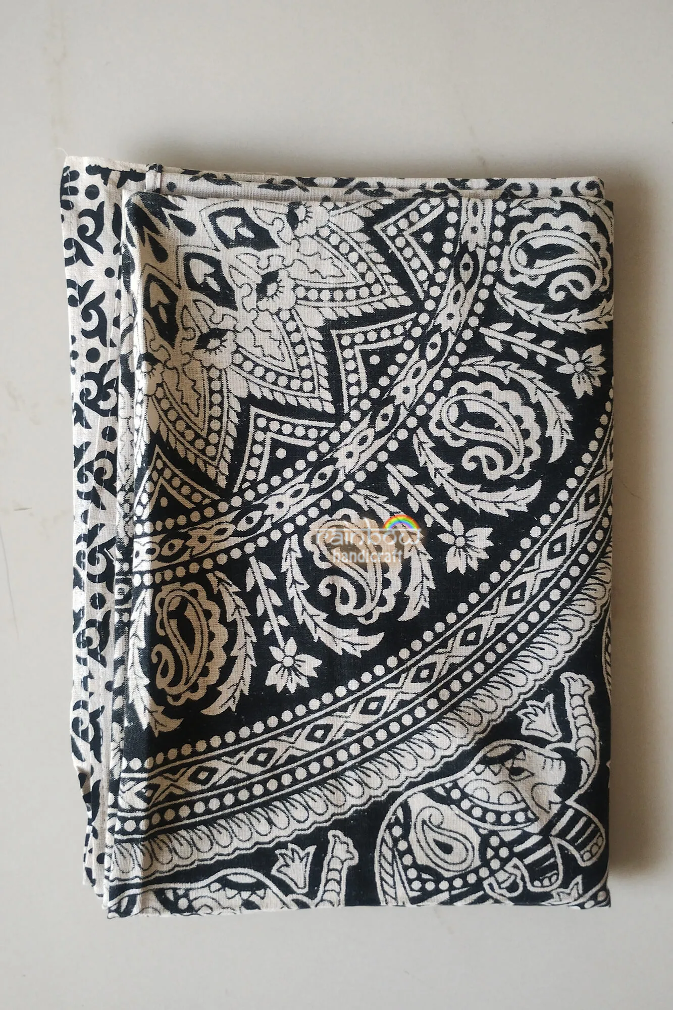 Elephant Mandala Wall Tapestry, Black & White Perfect Home Decor