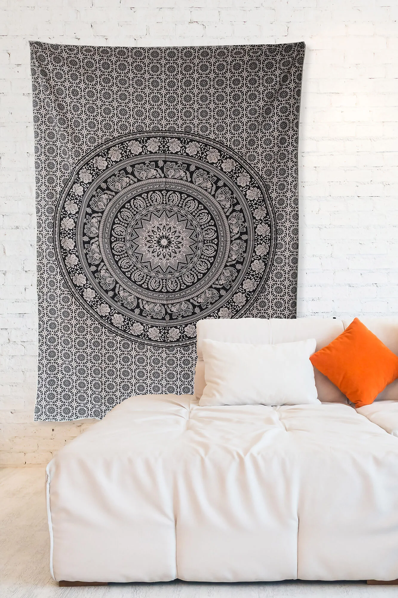 Elephant Mandala Wall Tapestry