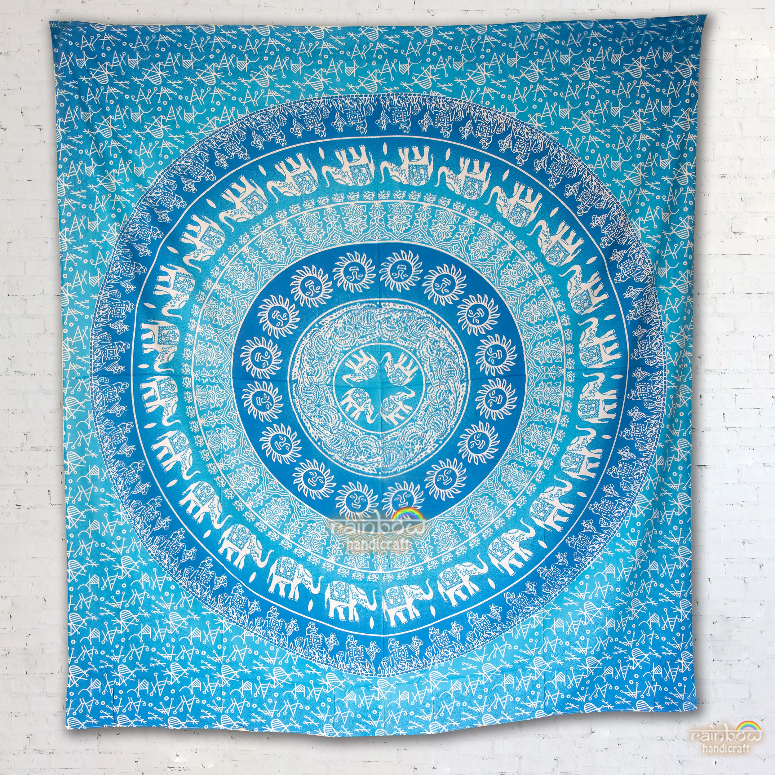 Embrace Elephants Mandala Wall Tapestry amazing hippie bedspread