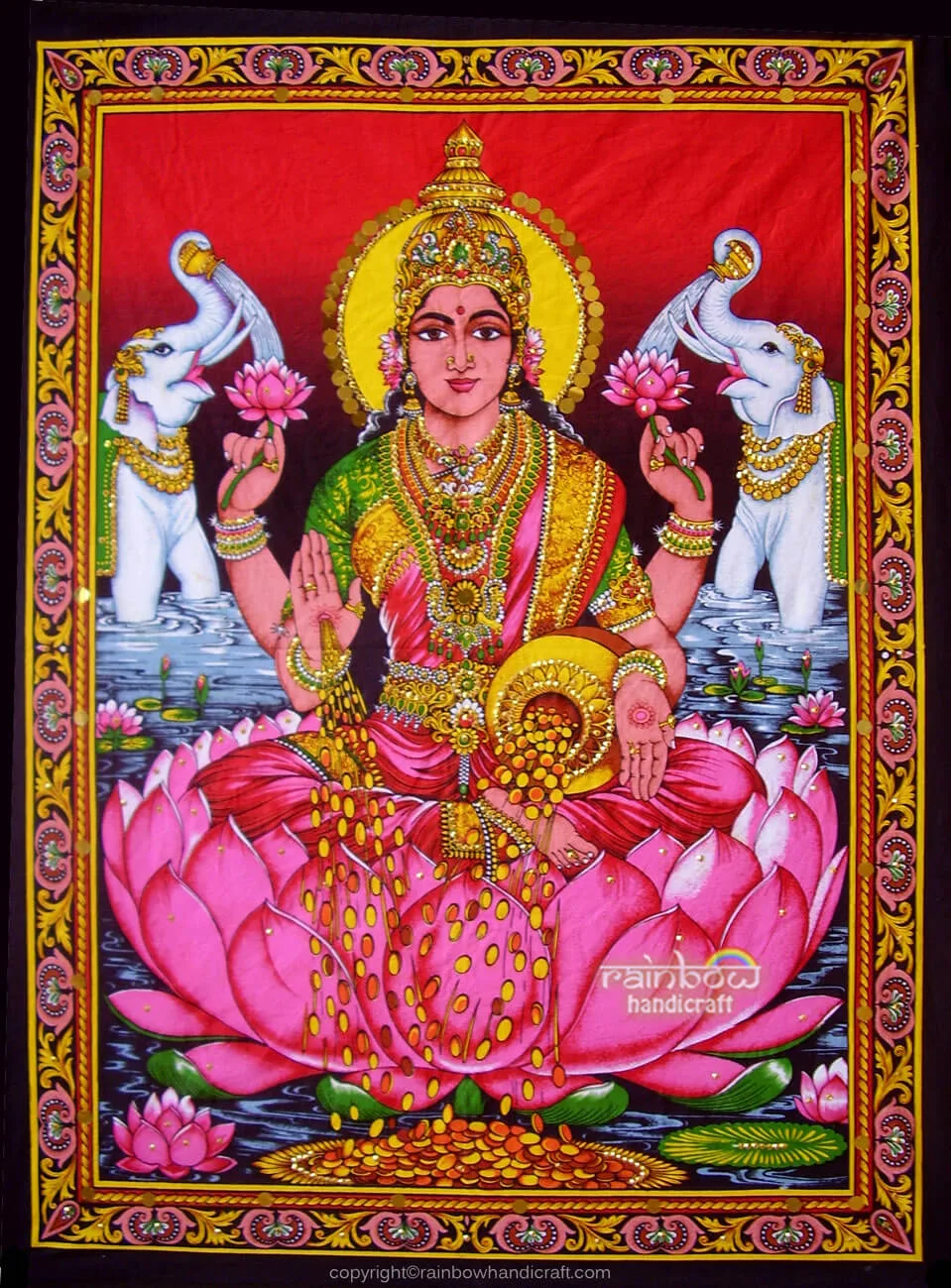 goddess lakshmi tapestry