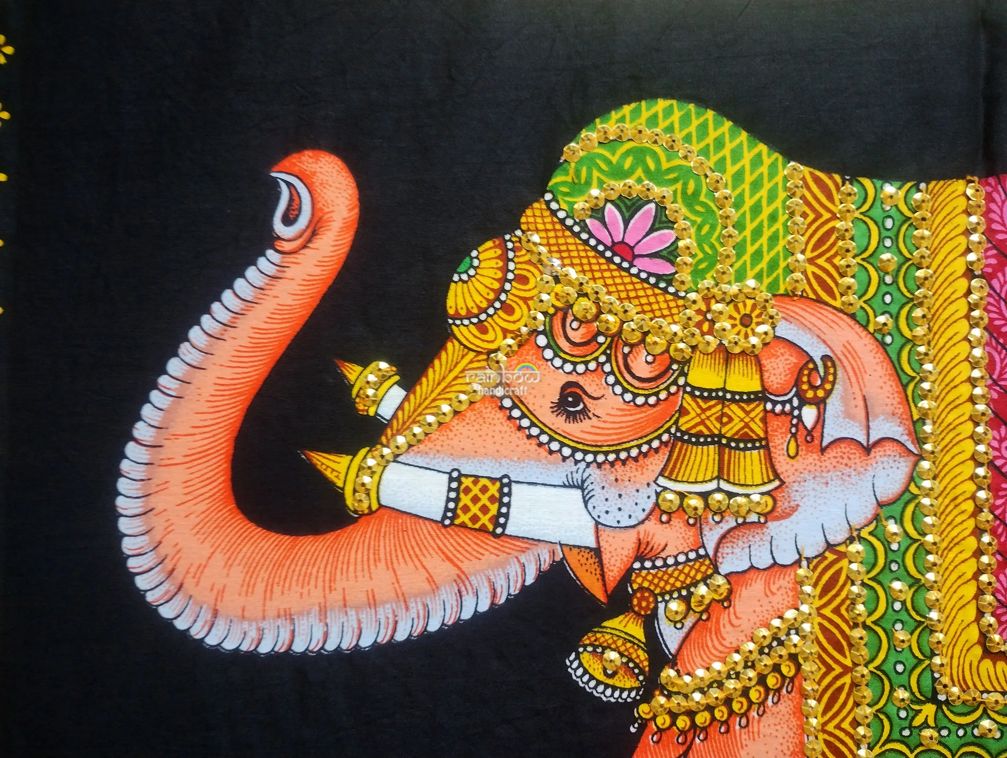 Ethnic elephant Tapestry - Sequin wall hanging Decor