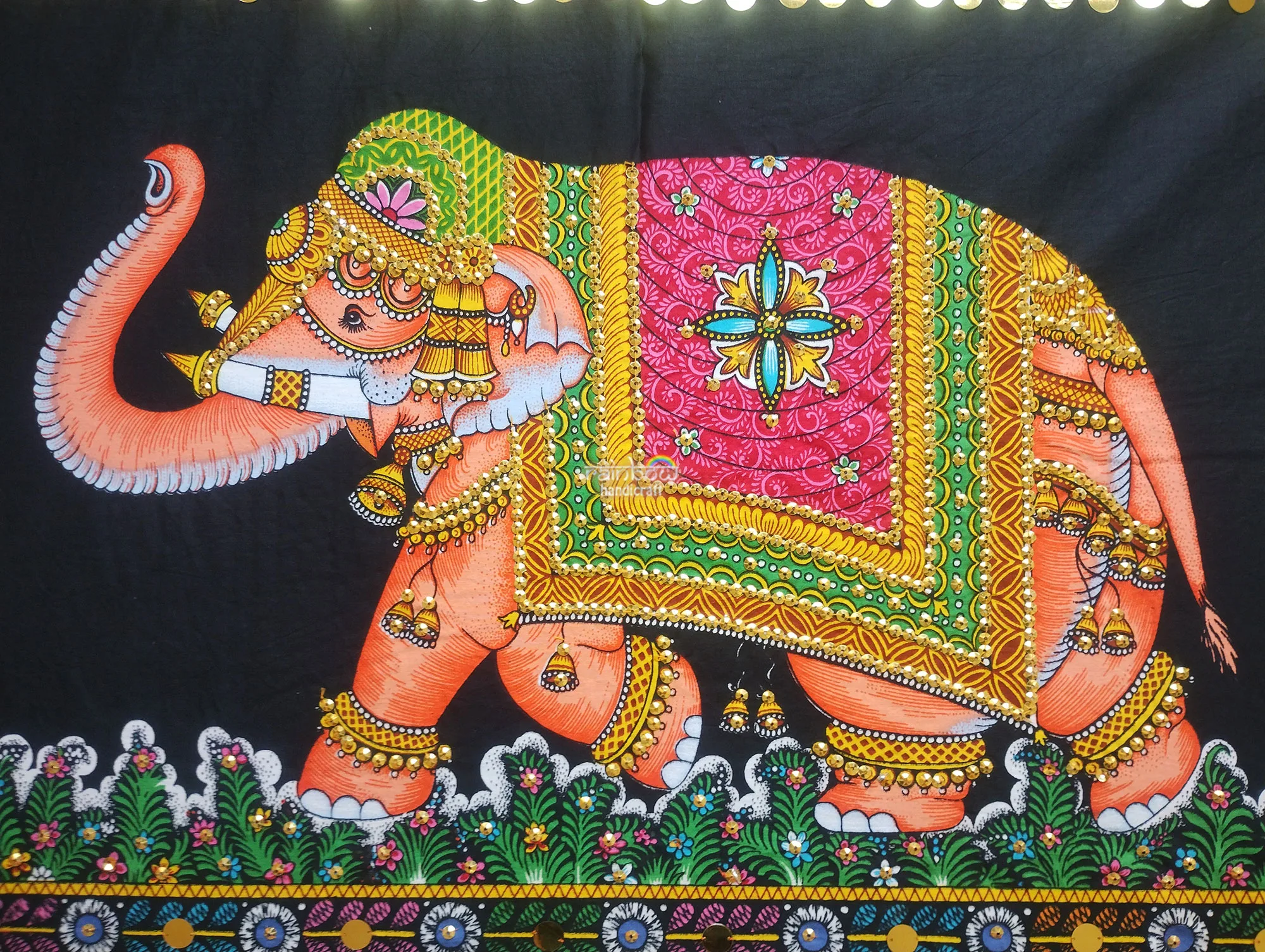 Ethnic elephant Tapestry - Sequin wall hanging Decor