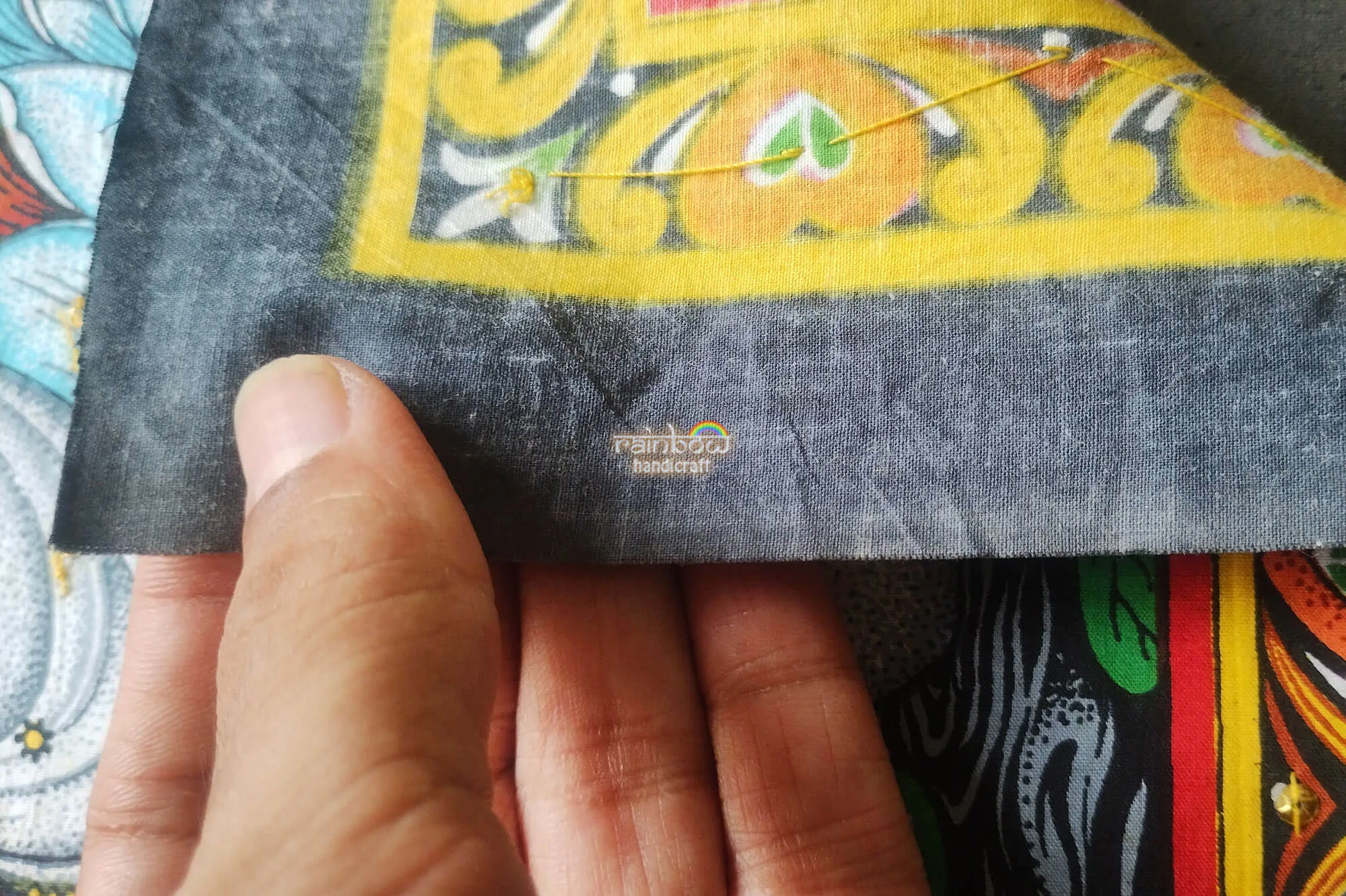 Hindu Goddess Lakshmi Tapestry, Block Print Wall Hanging Spiritual decor