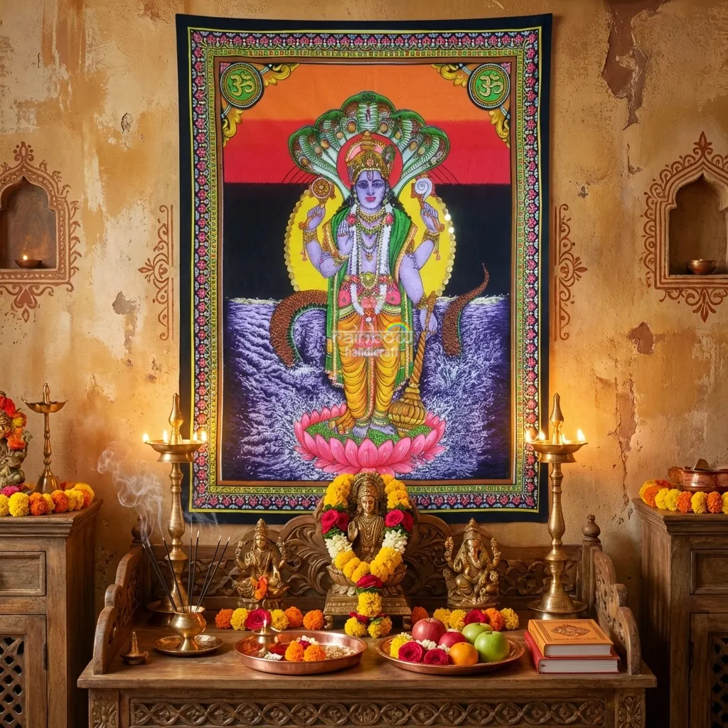 Lord Vishnu wall tapestry